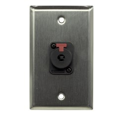 Whirlwind Wall Plate - 1 Gang Stainless Steel 1 Whirlwind WCQF 1/4 Inch Jack